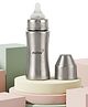 Nuluv Wide Neck Steel Feeding Bottle 250ml with L size nipple