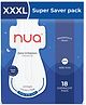 Nua All Night Comfort Sanitary Pads | 50% Wider Back and Anti Stain Wings | Upto 10 hours of Absorption | Super Soft and Breathable | No Rashes | 100% Toxic-Free  - Pack of 18  (XXXL 400mm)