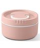 Jaypee Plus Snackpac Airtight Leakproof Container 400 ml Lunch Box for School, Office, Ideal for Snacks and Meal, Keeps Food Hot & Fresh Inner Stainless Steel Easy to Carry Handle, Sanitary Pink