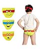Plan B Cotton Knit Pack Of 3 Heros Printed Briefs - Lime