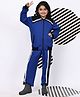 BaawRi Fleece Knit Full Sleeves Colour Blocked Side Tape Detailed Jacket & Pant Set - Blue