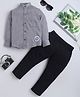 BAATCHEET Cotton Woven Full Sleeves Evil Eye Patch Detailed Shirt With Pant Set - Grey