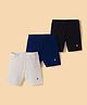 Pine Kids Cotton Lycra Knit Solid Colour Cycling Shorts Pack Of 3 (Colour May Vary)
