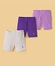 Pine Kids Cotton Lycra Knit Above Knee Length Shorts Pack Of 3 - Colour May Vary