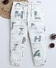 BAATCHEET Cotton Woven Typography Printed Joggers -  Off White