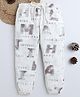 BAATCHEET Cotton Woven Typography Printed Joggers -  Off White