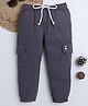 BAATCHEET Cotton Woven Solid Cargo Joggers - Grey