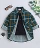 BAATCHEET Cotton Woven Full Sleeves Tartan Checked Shirt With Attached Tee - Green