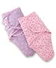 Babyhug 100% Interlock Cotton Baby Swaddle Wrapper Pack of 2 - Rabbit & Rainbow Print|Soft Breathable Fabric| Newborn Swaddling Wrap| Secure Velcro Closure| New Born Essential| Prevents Startle Effect