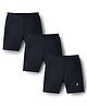 Pine Kids Cotton Lycra Knit Solid Colour Cycling Shorts Pack Of 3 - Black