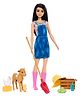 Barbie Farmer Doll & Accessories, Career Pack with 3 Animals and 5 Farming Accessories, Brunette Doll Blue - Height 29.5 cm