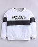 Little Ninja Cotton Knit Full Sleeves Athletic Text Printed Light Winter Sweatshirt - White