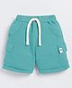 Little Ninja Cotton Knit Solid Cargo Shorts - Green