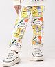 Anthrilo Fleece Knit Dinosaurs & Typography Printed Winter Joggers - Off White