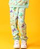 Anthrilo Fleece Knit Butterfly Printed  Joggers - Green