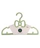 Plastic Hangers with Bow Design for Newborn & Infant Clothes, Pack of 5 Green| Lightweight Durable Closet & Drying Hangers