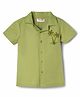 Kookie Kids Cotton Woven Half Sleeves Shirt With Tropical Theme Print - Light Green