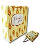 IncyWincy Feather Design Thank You Paper Gift Bags (Pack of 10)  Birthday, Wedding, Diwali and Christmas Celebration Party Favors (25cm x 20cm x 10cm)