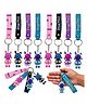 IncyWincy Astronaut Space Keychains for Kids (Pack of 12) Silicone Wristband Keyring Bag Charm, Birthday Return Gifts & Party Favors (22cm x 3.5cm x 3.5cm)