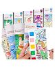 IncyWincy DIY Travel Colouring Book Set for Kids (Pack of 10) 12-Page Painting Book with Brush, Assorted Designs, Return Gift & Activity Kit (19cm x 8cm)