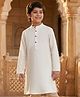Pine Kids Cotton Woven Full Sleeves Solid Kurta - White