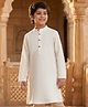 Pine Kids Cotton Woven Full Sleeves Solid Kurta - White