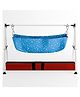 Cradleking Baby Boy's and Girl's Full Folding Swing Baby Cradle Ghodiyu with Net, Square Steel, Stainless Steel (Cloth Colour May Vary) (SquarePipe) (IND-MYCRADLLE)