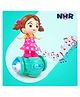 NHR Musical Dancing Doll Girl Toy for Kids 3+ Years  360° Rotating 5D Flashing Lights & Sound toy, Bump n Go Action, Educational Musical Toy for Boys & Girls, Battery Operated Birthday Gift