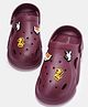 Pantaloons Junior Animal Applique Detailed Perforated  Slingback Clogs - Maroon