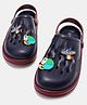 Pantaloons Junior Colour Blocked Space Theme Applique Detailed Perforated Slingback Clogs - Navy Blue