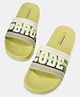 Pantaloons Junior Bro Code Text Designed Flip Flops - Lime Green