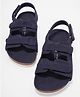 Pantaloons Junior Solid Velcro Closure Sandals - Navy Blue