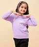 StyloBug Cotton Knit Full Sleeves Wanted Poster Printed Light Winter Sweatshirt - Lavender