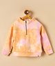 StyloBug Cotton Knit Full Sleeves Tie Dye Light Winter Sweatshirt - Orange