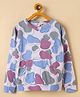StyloBug Cotton Knit Full Sleeves Abstract Printed Light Winter Sweatshirt - Multi Colour