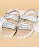 Pantaloons Junior Metallic Velcro Closure Sandals - Silver