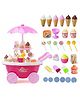 StarAndDaisy Ice Cream Cart for Kids Toys, Ice Cream Parlor Candy Car Set with Soft Light and Sound for Kids, Pretend Play Food Toys Ice Cream Shop Counter Play Set Scoop