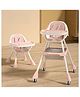 StarAndDaisy high Chair for Baby Chair for 0 to 3 Years, Portable/Foldable Feeding Chair with Adjustable Height & Removable Dining Tray & Wheels ,Convertible Baby High Chair for Toddlers - Pink