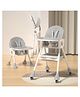 StarAndDaisy high Chair for Baby Chair for 0 to 3 Years, Portable/Foldable Feeding Chair with Adjustable Height & Removable Dining Tray & Wheels, Convertible Baby High Chair for Toddlers Gray
