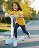 StarAndDaisy X Peppa Pig Kick Scooter for Kids 3+ Years, Foldable Skate Scooter for Children Boys & Girls with 4 Level Height Adjustment, LED Wheels & Brakes - Blue