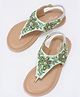 Pantaloons Junior Beads Embellished Sandals - Silver