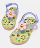 Pantaloons Junior Bees & Floral Designed Velcro Closure Sandals - Lime Green