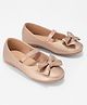 Pantaloons Junior Bow Applique Detailed Mary Jane  Ballerinas - Gold