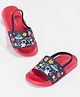 Pantaloons Junior Space Theme Designed Back Strap Closure Flip Flops - Red