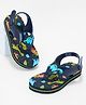 Pantaloons Junior Dinosaur Printed Flip Flops - Navy Blue