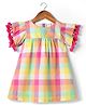 ToffyHouse Cotton Woven One Piece Dress Half Sleeves Checks Multicolor 18-24 Months