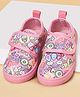 Pantaloons Baby Donuts & Rainbows Printed Velcro Closure Shoes - Pink