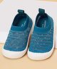 Pantaloons Baby Abstract Designed Slip On Shoes - Teal Blue