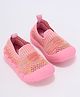 Pantaloons Baby Abstract Designed Slip On Shoes - Pink