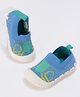 Pantaloons Baby Abstract Designed Slip On Shoes - Blue